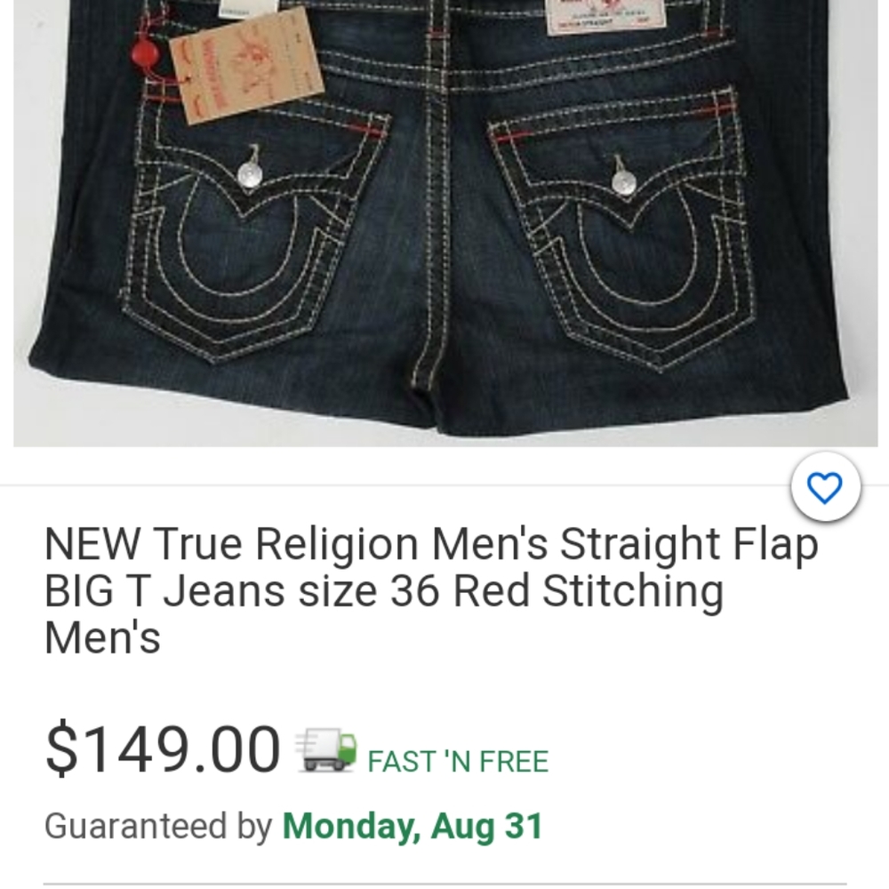 True Religion High quality Denim pair of bet nice